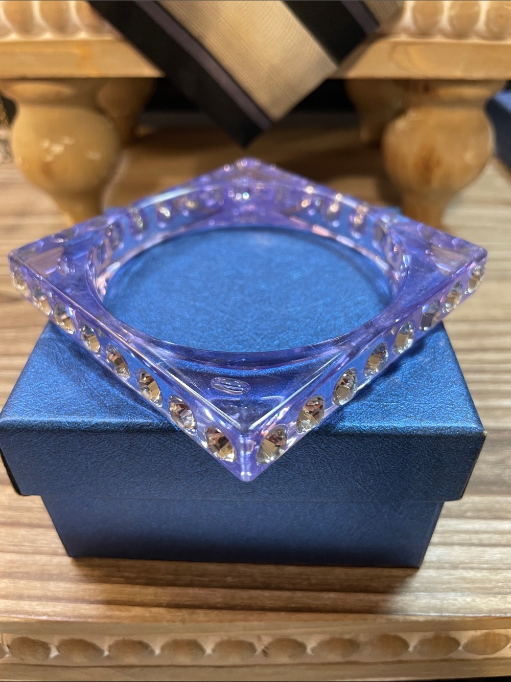 Square Purple Rhinestone Bracelet